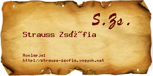 Strauss Zsófia névjegykártya