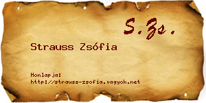 Strauss Zsófia névjegykártya
