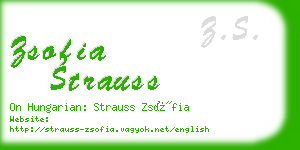 zsofia strauss business card